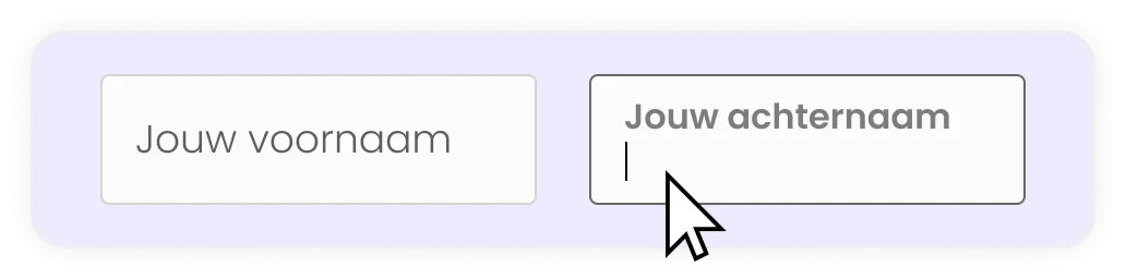 Floating labels invoerveld website