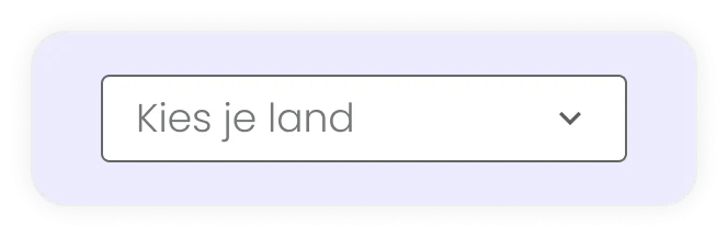 Inline label met drop down voorbeeld