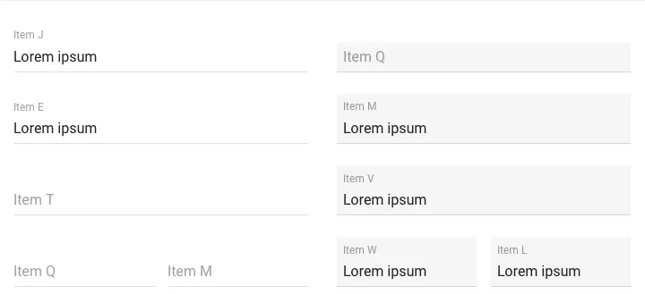 voorbeeld floating labels op web