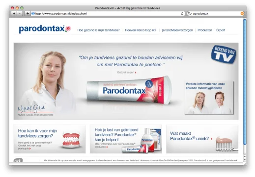 Parodontax website