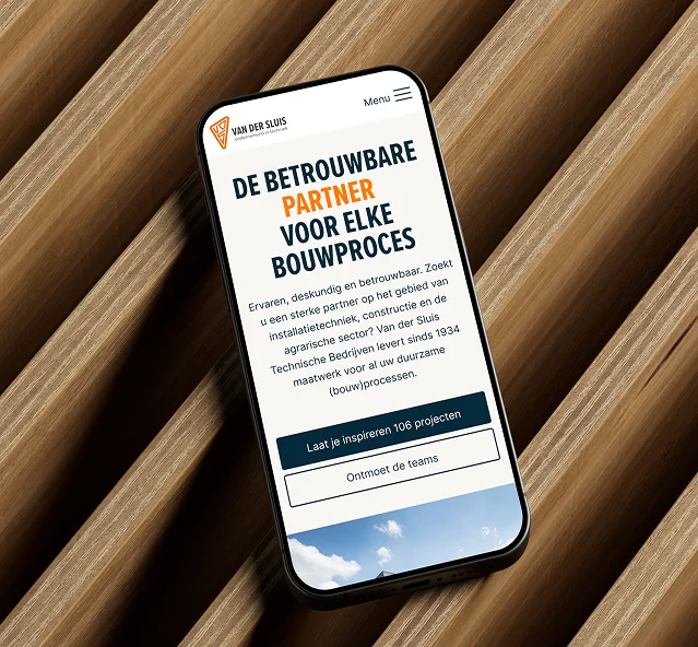 van der Sluis/concept7 website van der sluis mobiel