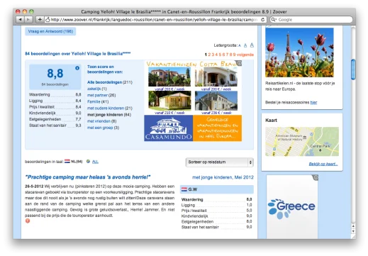 Zoover Screenshot